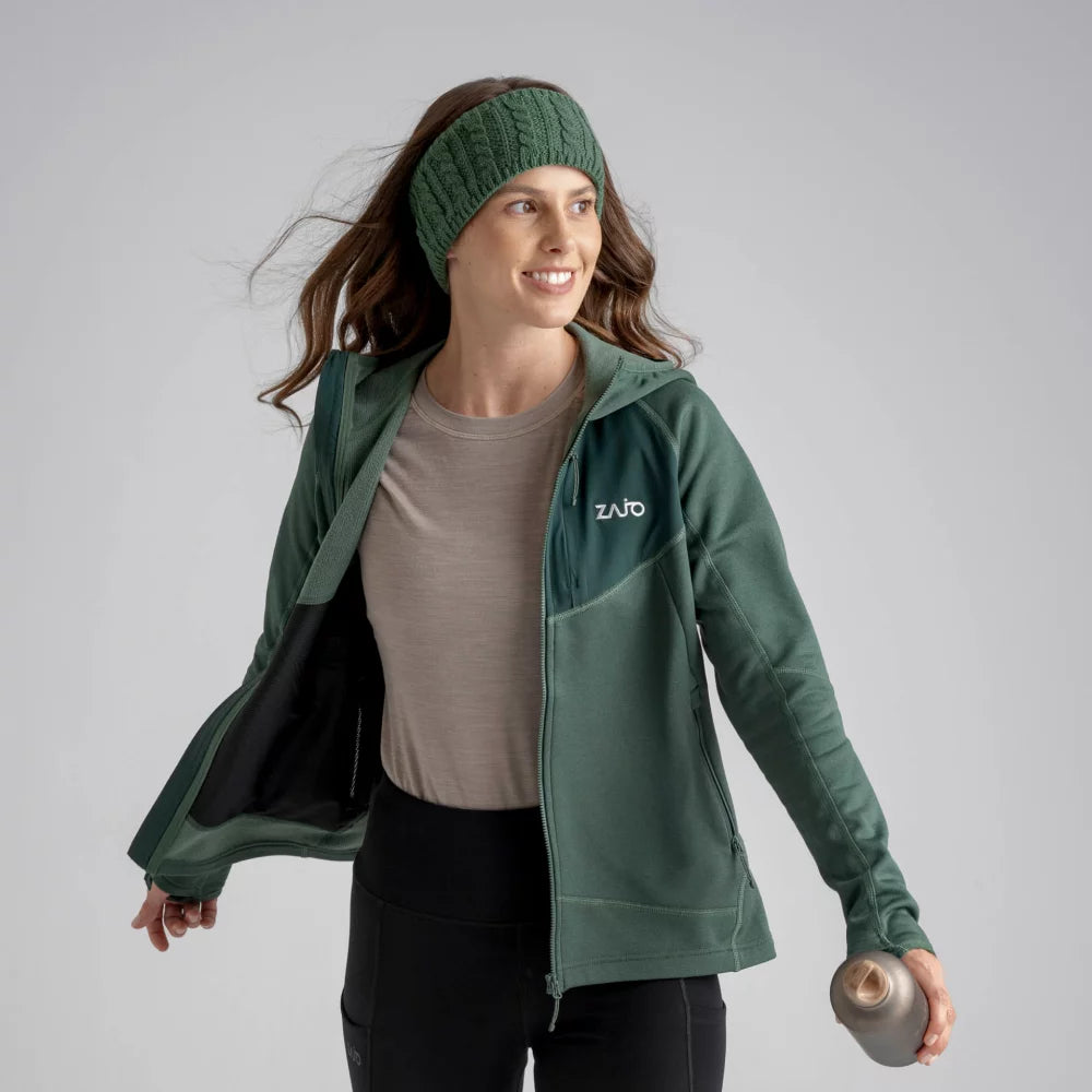Amiko Women's Fleece Hooded Jacket — Golden Brown