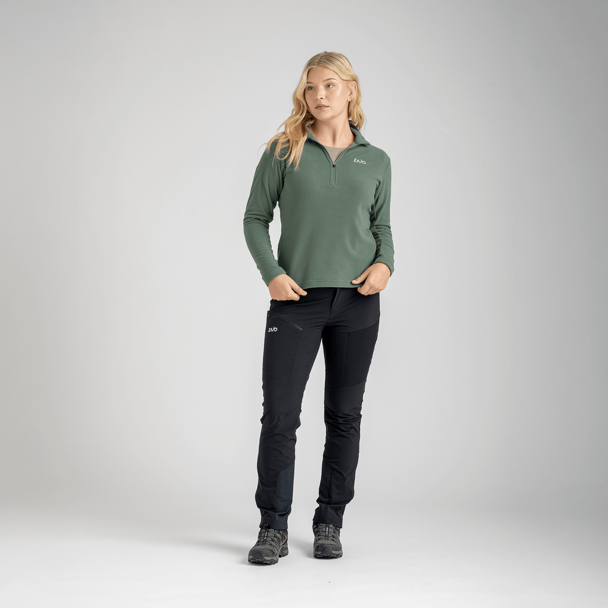 Auro Women's Fleece Zip Top — Lilac Ash