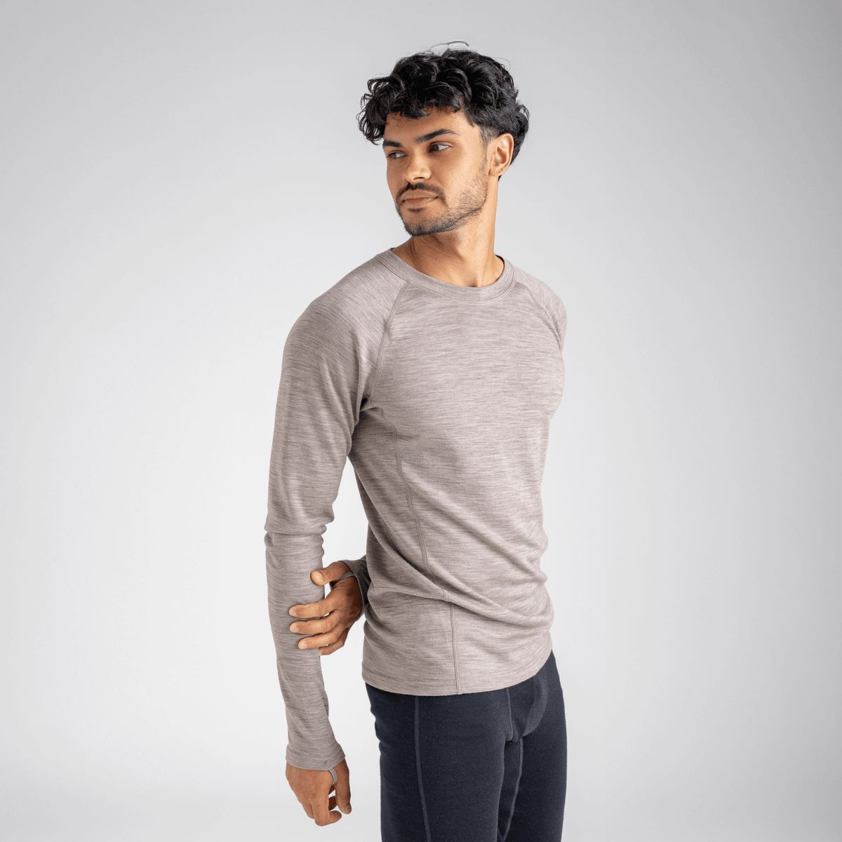 Hejma Men's Merino Longsleeve — Dark Green