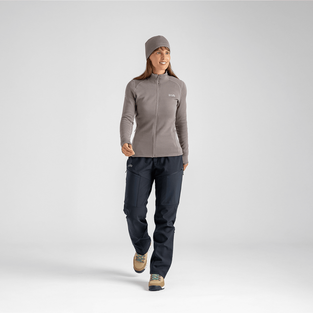 Kovri Women's Merino Grid Jacket — Earth Red