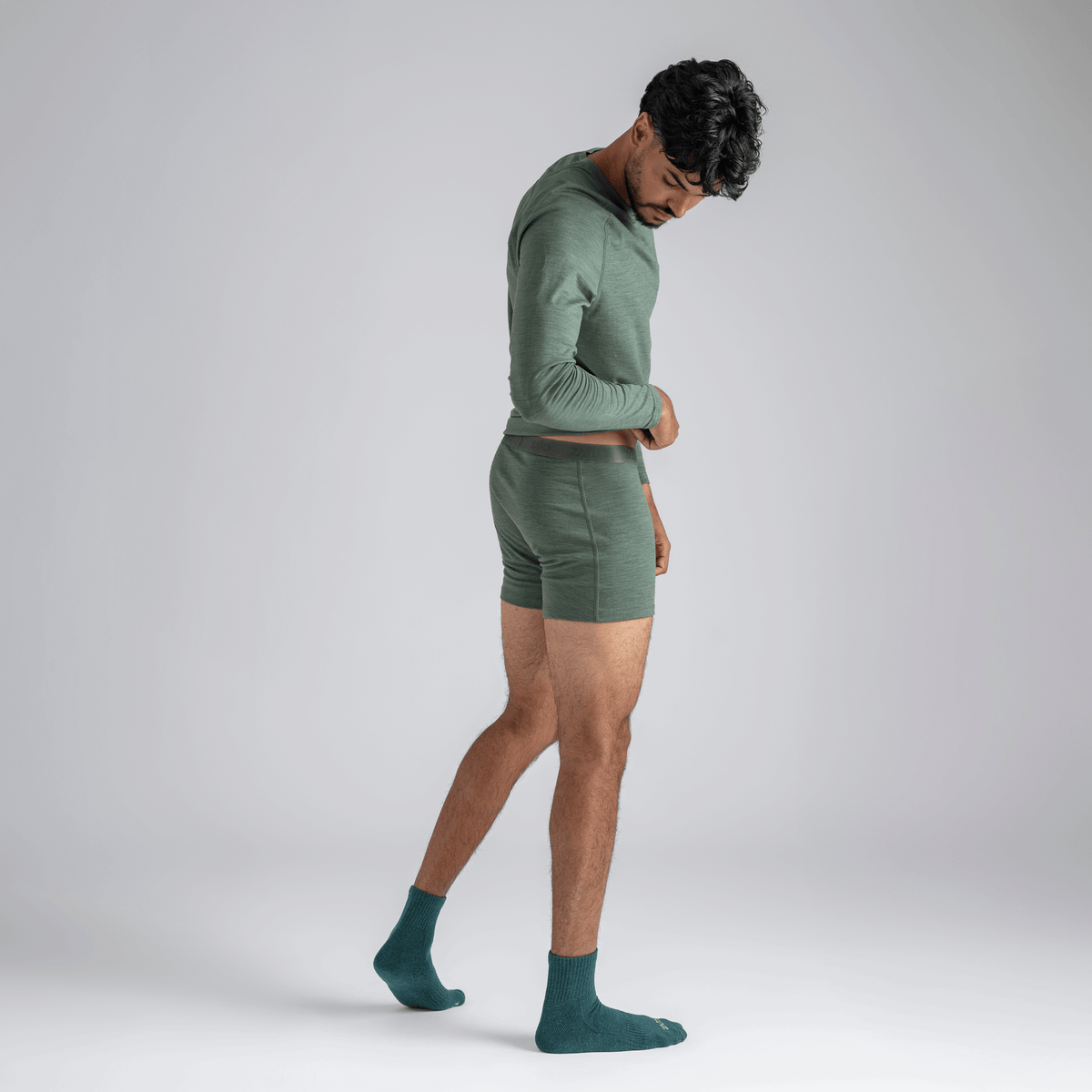 Senti Men's Merino Boxer Briefs — Dark Navy