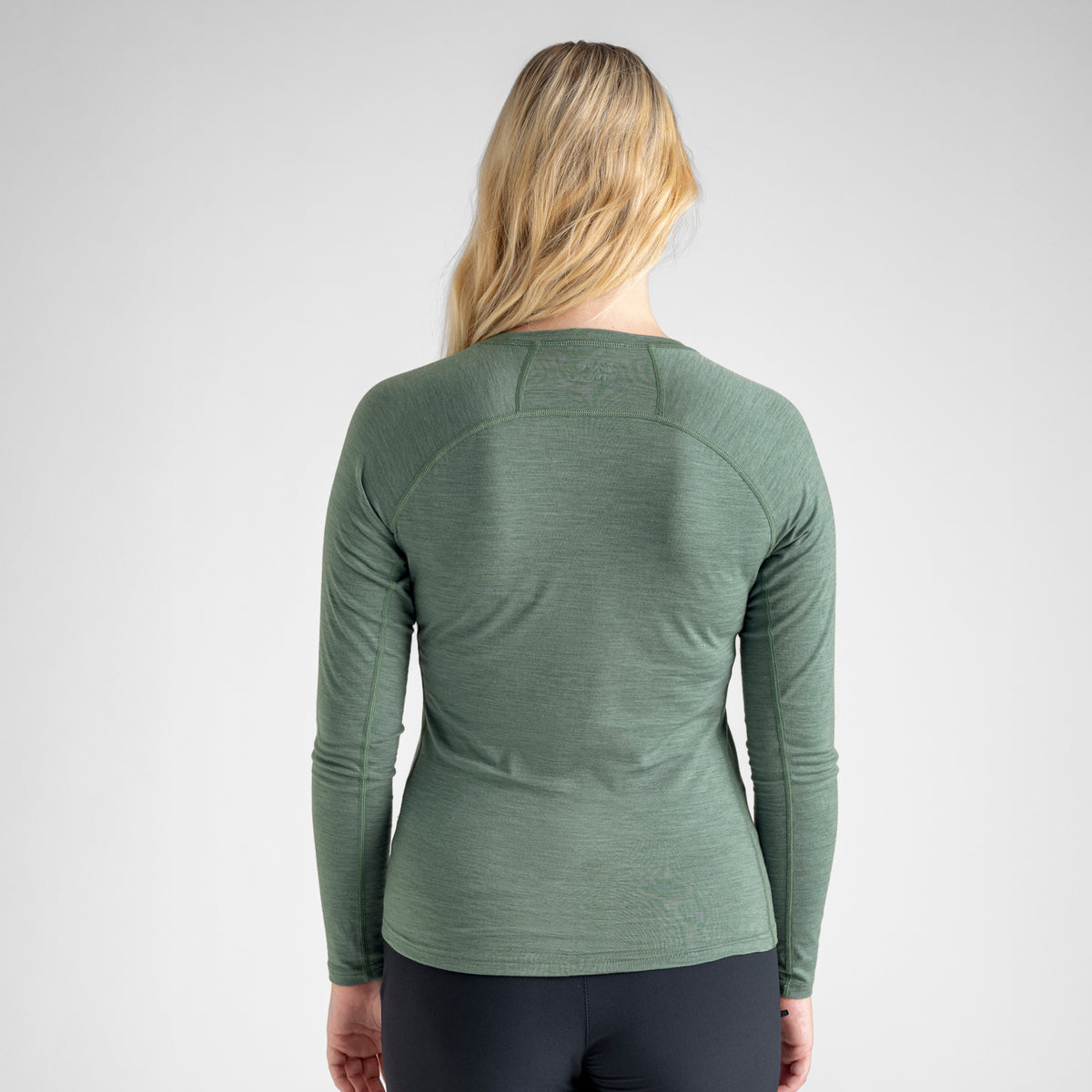 Senti Women's Merino Longsleeve — Thyme Green