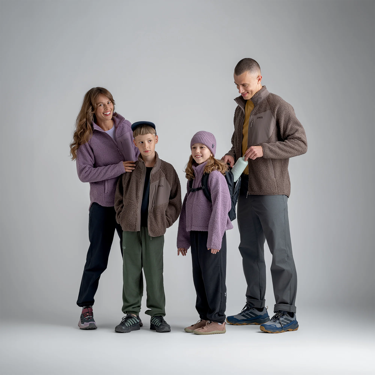 Palpo Kid's Pile Fleece Cropped Jacket — Cocoa Brown