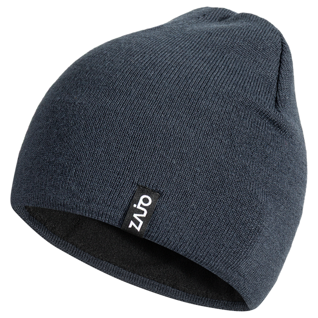Signo Merino Beanie — Grey Navy