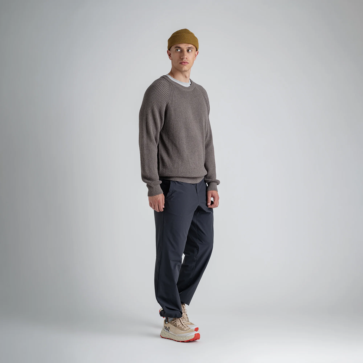 Triki Men's Merino Knit Sweater Falcon Grey