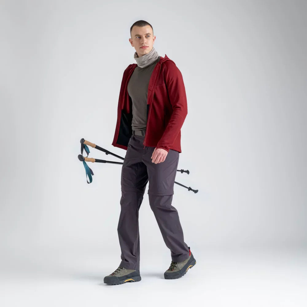 Amiko Men's Fleece Hooded Jacket — Harbor Blue
