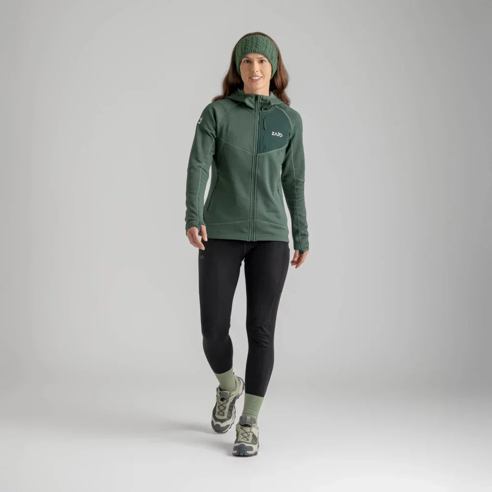 Amiko Women's Fleece Hooded Jacket — Golden Brown