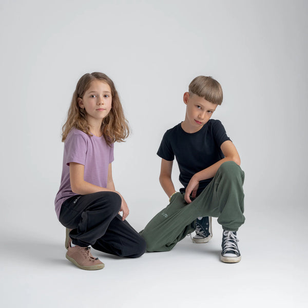 Amo Kid's Merino T-shirt — Black