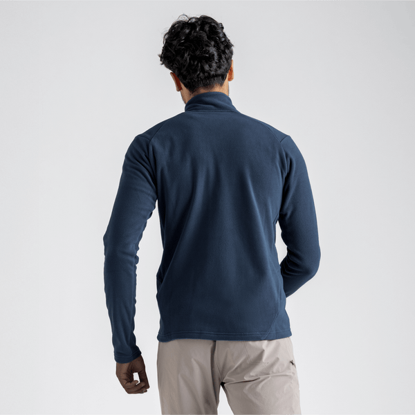 Auro Men's Fleece Zip Top — Black Olive