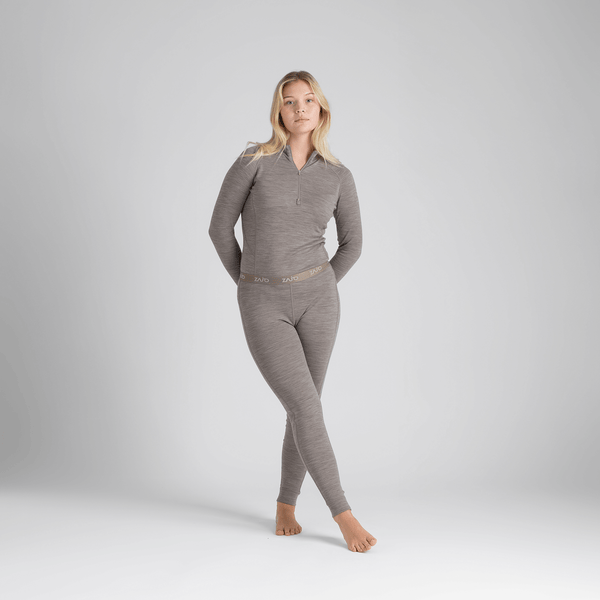 Hejma Women's Merino High Waist Pants — Taupe Beige