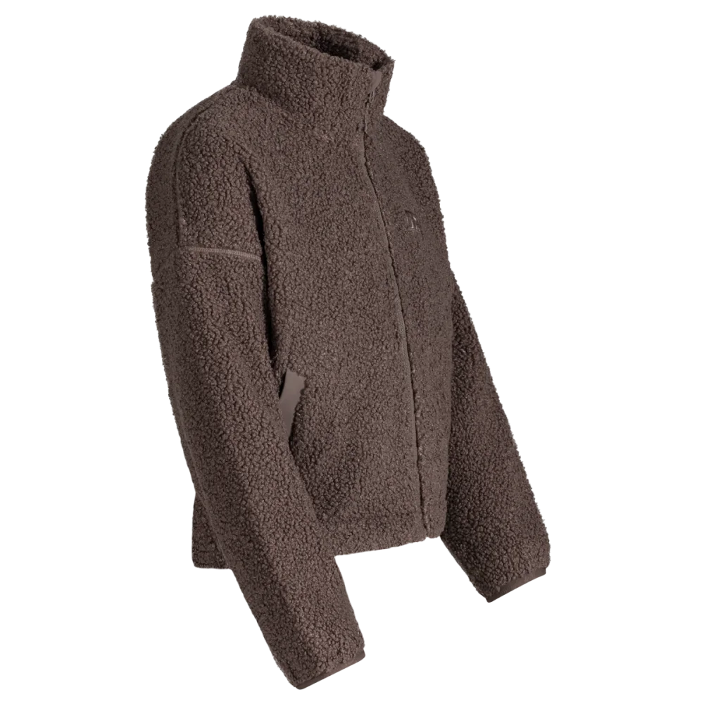 Palpo Kid's Pile Fleece Cropped Jacket — Cocoa Brown