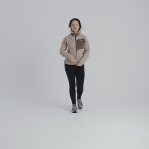 Palpo Women's Pile Fleece Jacket — Cocoa Brown